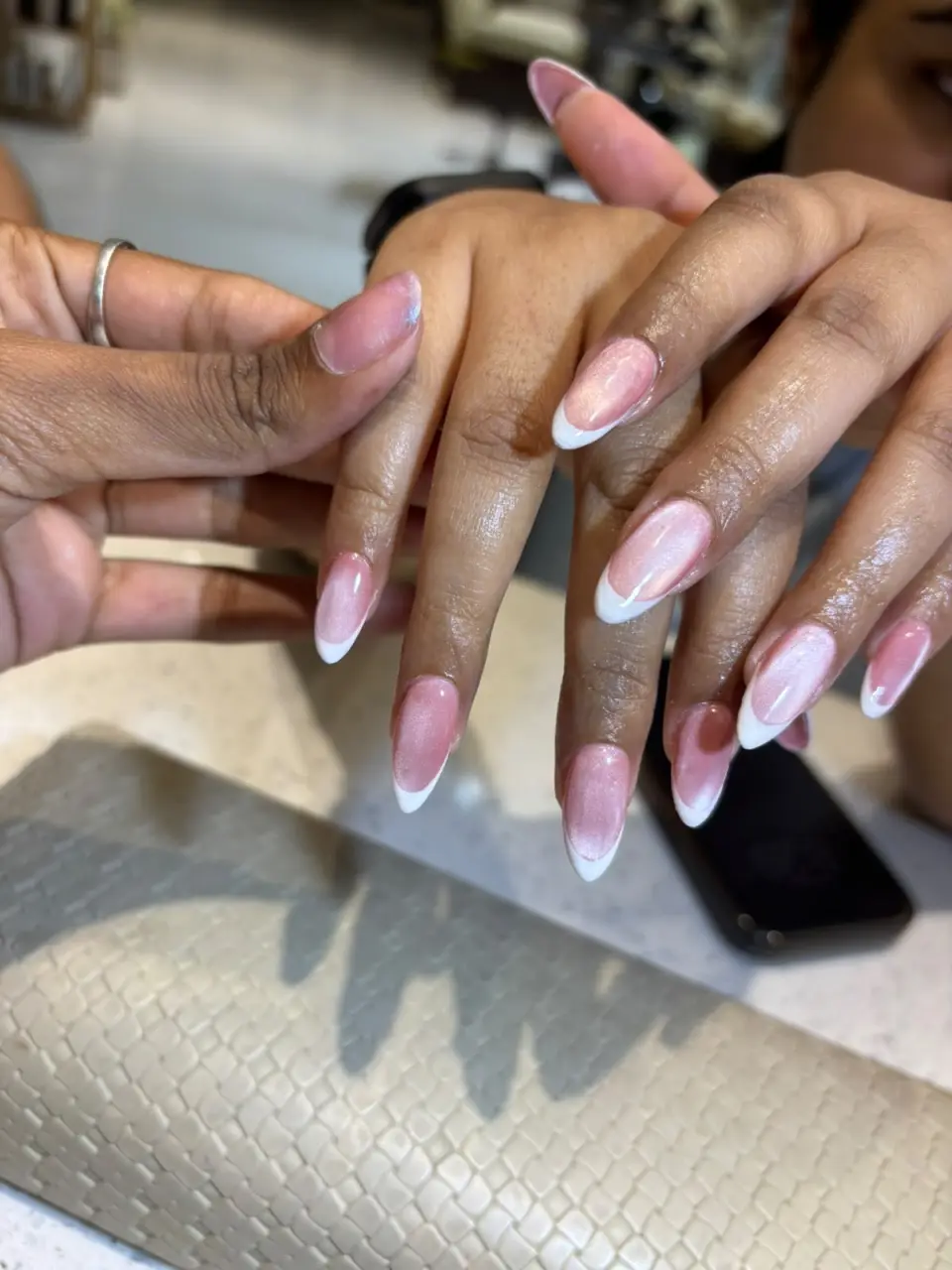 Pink ombré nails by Ally 21